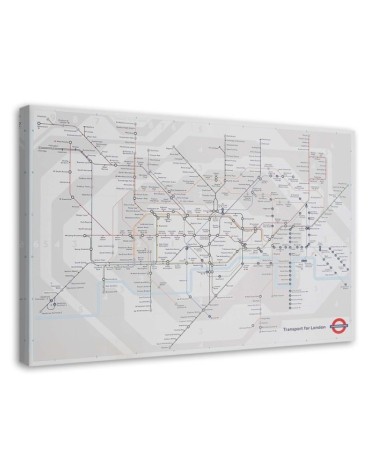 Modernes Wandbild - London Underground - Linienplan | Feeby