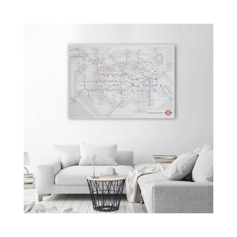 Modernes Wandbild - London Underground - Linienplan | Feeby