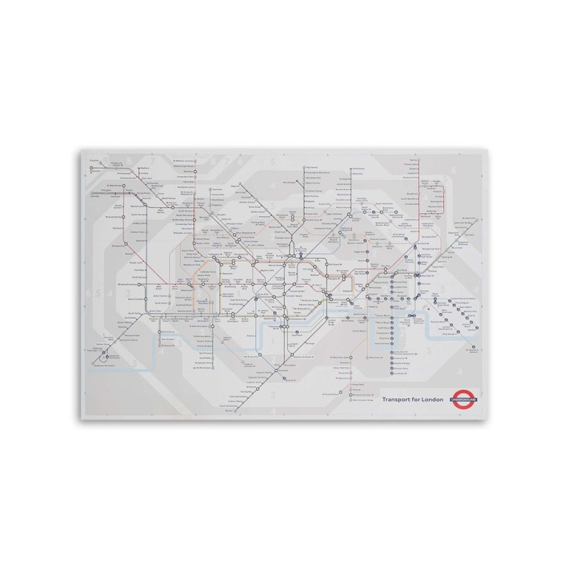 Modernes Wandbild - London Underground - Linienplan | Feeby
