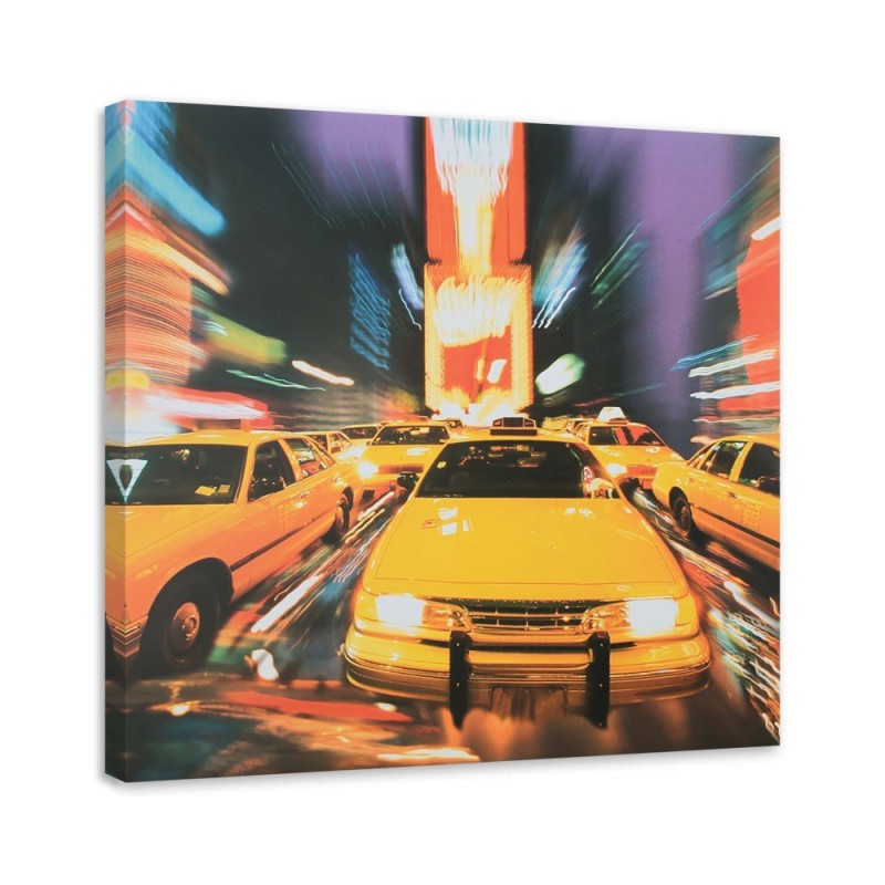 Leinwanddruck - Taxi in einer Großstadt | Feeby