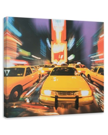 Leinwanddruck - Taxi in einer Großstadt | Feeby