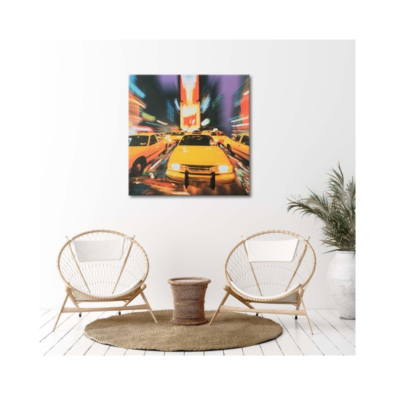 Leinwanddruck - Taxi in einer Großstadt | Feeby