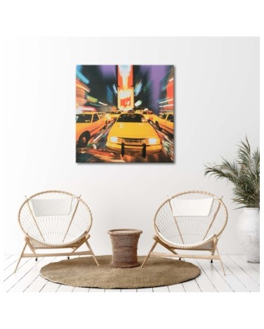 Leinwanddruck - Taxi in einer Großstadt | Feeby