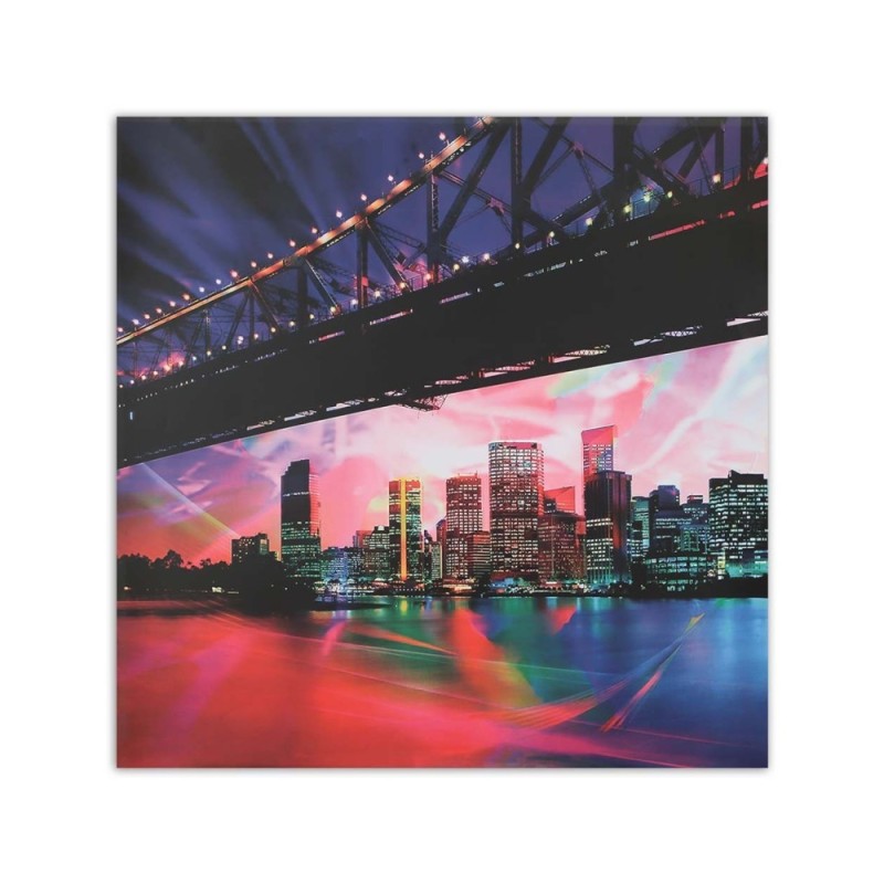 Bild - Blick unter einer Brücke hindurch auf die Stadt | Feeby