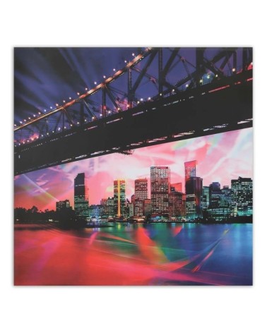 Bild - Blick unter einer Brücke hindurch auf die Stadt | Feeby