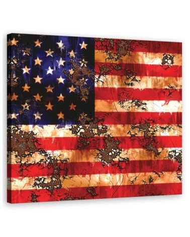 Canvas prints - U.S. flag abstract Coloured | FEEBY