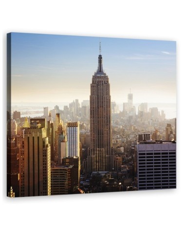 Cities and architecture Orange - Canvas prints for living room USA | FEEBY