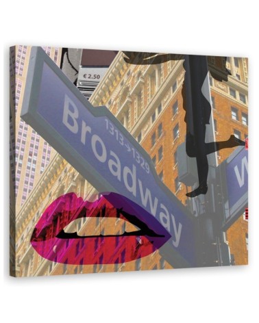USA Pop Art Abstract - Colourful canvas painting | FEEBY
