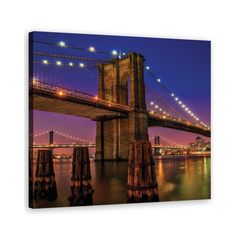 Canvas prints for bedroom - City Bridge architecture  | FEEBY