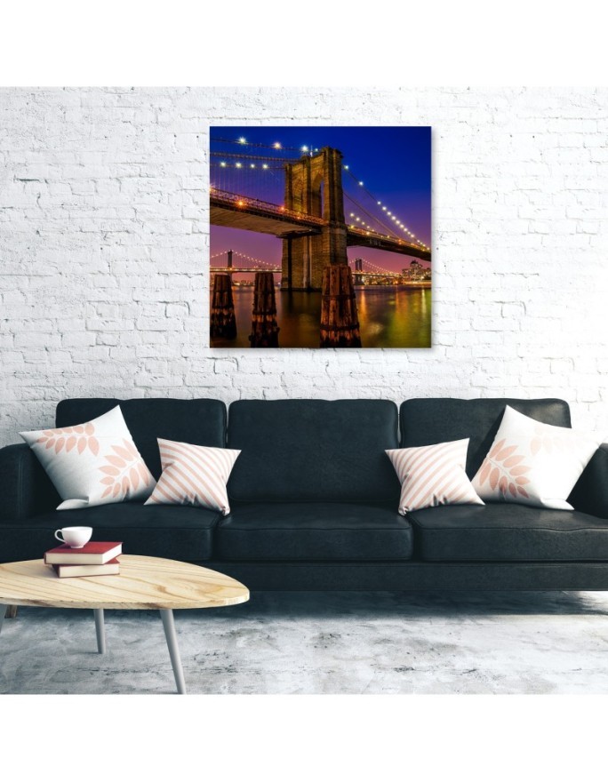 Canvas prints for bedroom - City Bridge architecture  | FEEBY