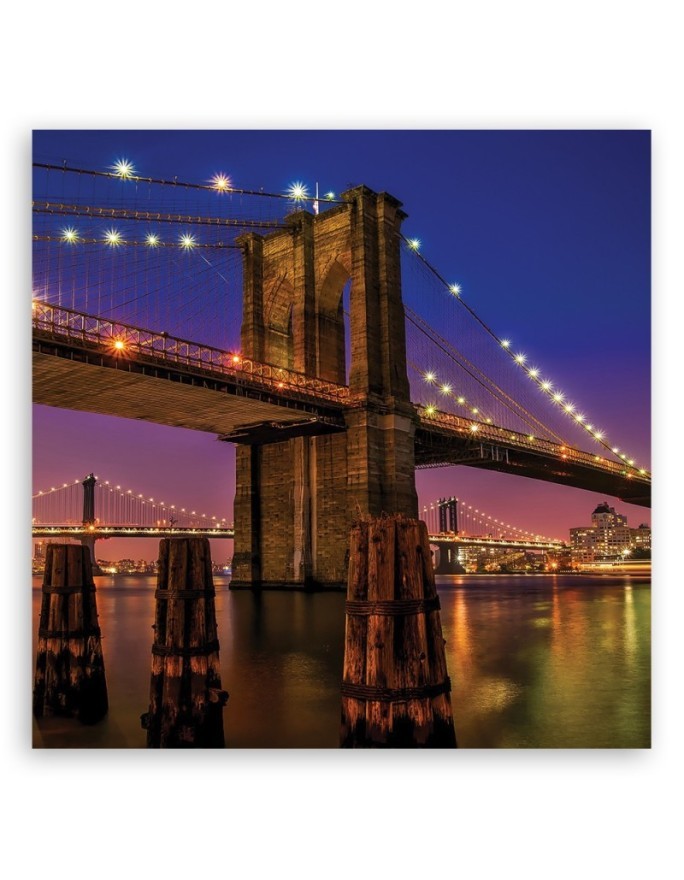 Canvas prints for bedroom - City Bridge architecture  | FEEBY
