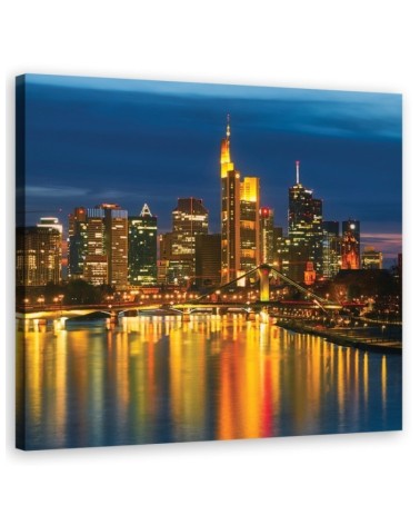 Wandbild für Wohnzimmer - Städte und Architektur - Orange | Feeby