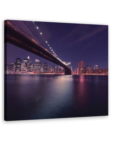 Canvas prints with motif USA - New York City Purple | FEEBY