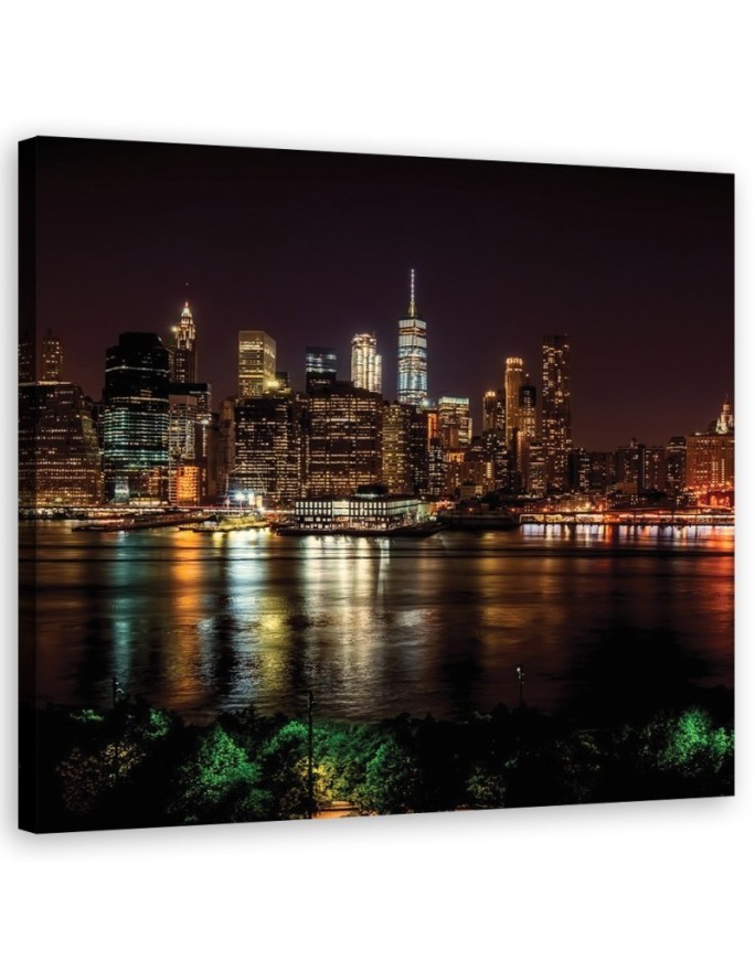 Canvas Prints USA - New York Skyline Black | FEEBY