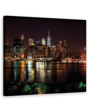 Canvas Prints USA - New York Skyline Black | FEEBY