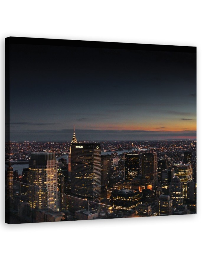United States - Canvas Prints New York Skyline Black | FEEBY