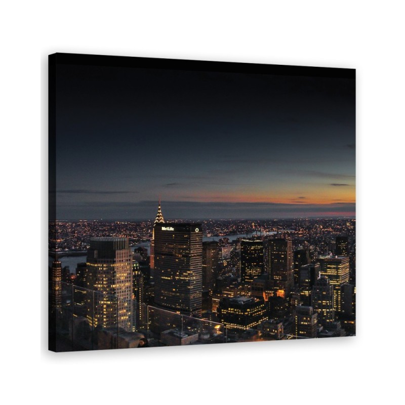 United States - Canvas Prints New York Skyline Black | FEEBY