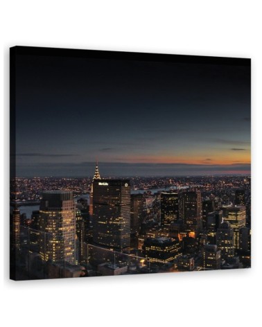 United States - Canvas Prints New York Skyline Black | FEEBY