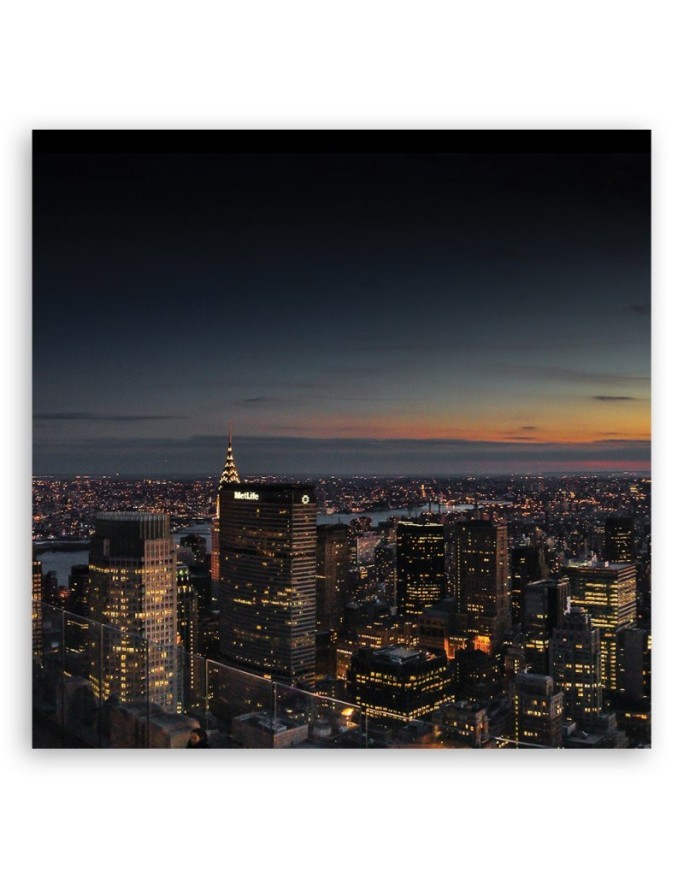 United States - Canvas Prints New York Skyline Black | FEEBY