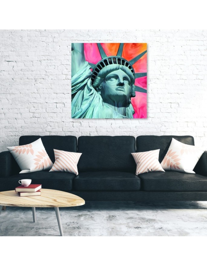 Miasta i architektura Zielony - Obraz do salonu USA | FEEBY