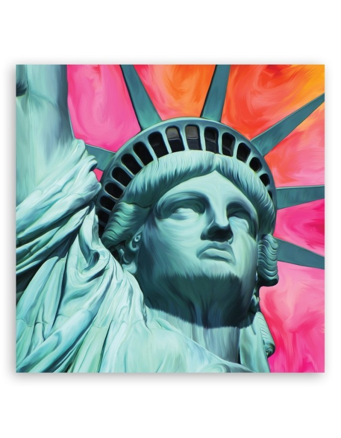 Miasta i architektura Zielony - Obraz do salonu USA | FEEBY