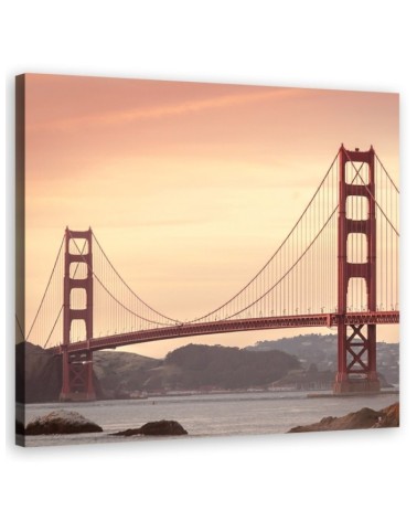 Golden Gate Bridge Orange - Picture for living room USA | FEEBY