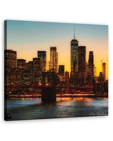 New York City Orange - Wall art for living room USA | FEEBY
