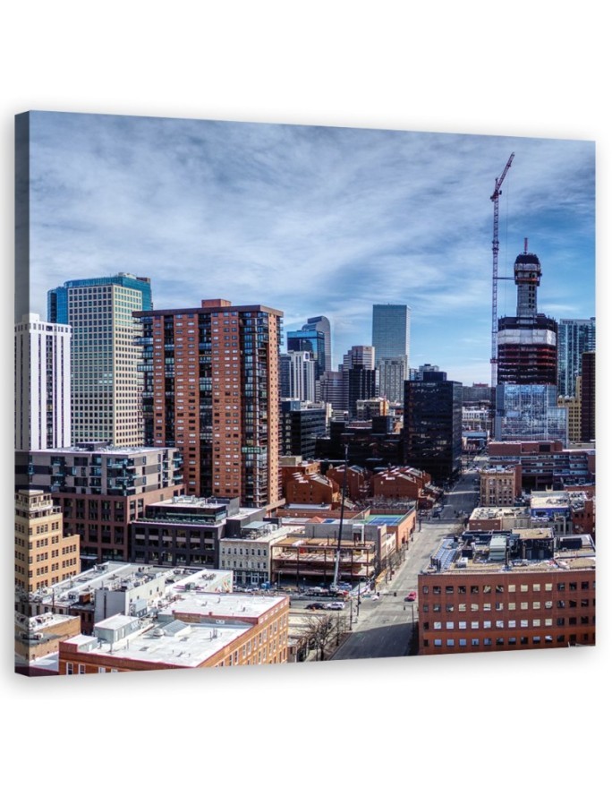 Wandbild für Wohnzimmer - Städte und Architektur - blau | Feeby