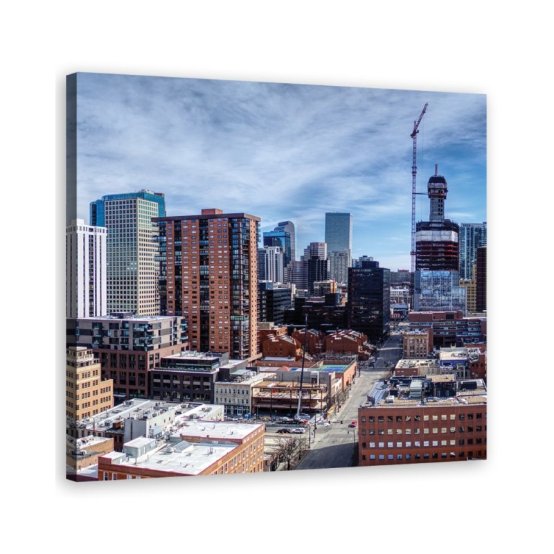 Wandbild für Wohnzimmer - Städte und Architektur - blau | Feeby