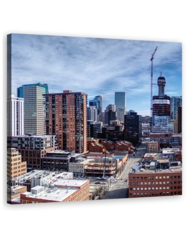 Wandbild für Wohnzimmer - Städte und Architektur - blau | Feeby