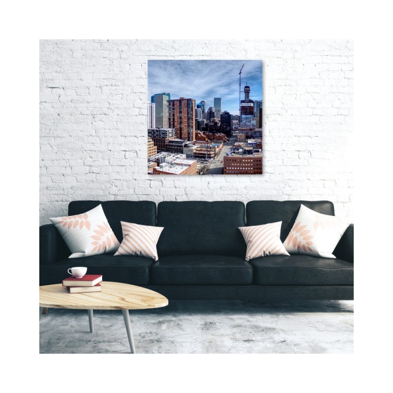 Wandbild für Wohnzimmer - Städte und Architektur - blau | Feeby