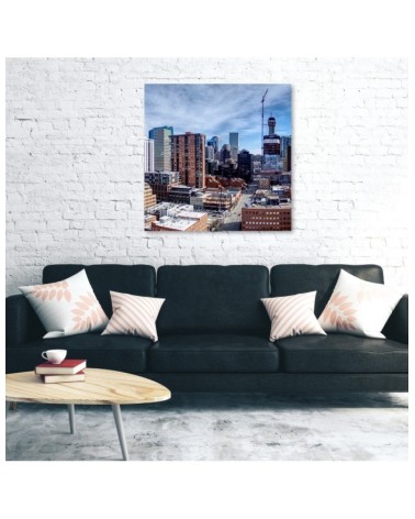 Wandbild für Wohnzimmer - Städte und Architektur - blau | Feeby