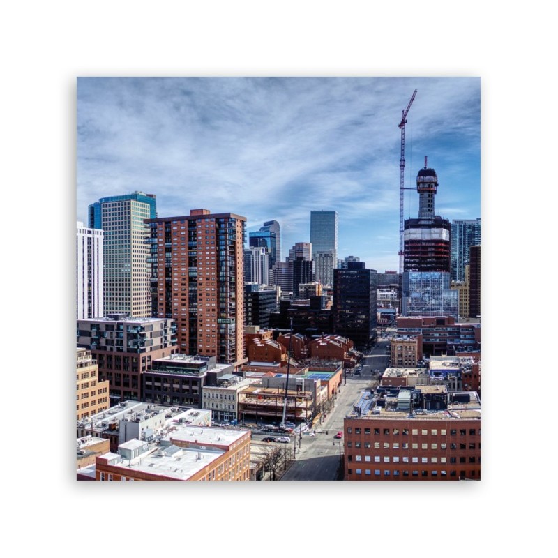 Wandbild für Wohnzimmer - Städte und Architektur - blau | Feeby