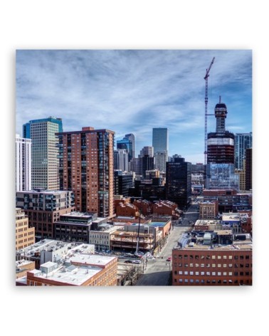 Wandbild für Wohnzimmer - Städte und Architektur - blau | Feeby