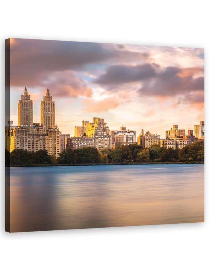 Cities & architecture Beige - Canvas prints USA | FEEBY