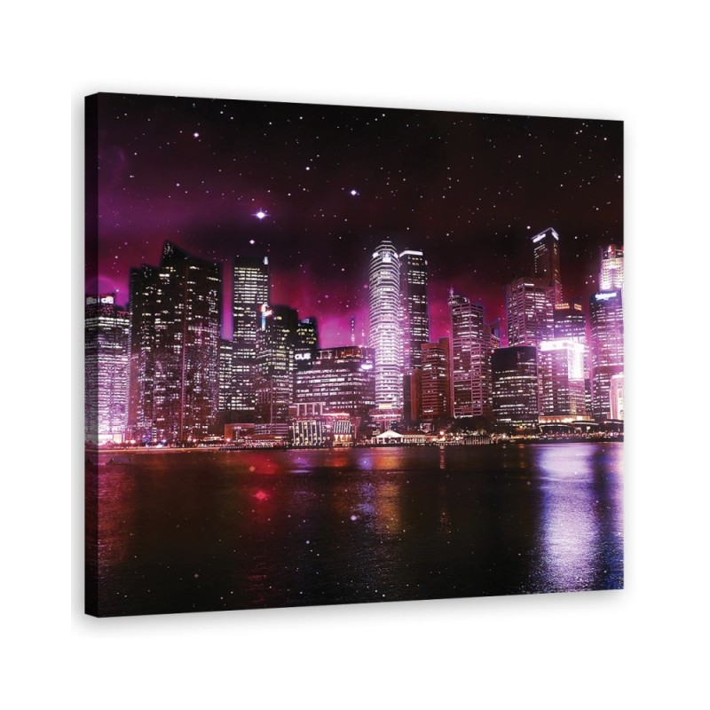 Dekoratives Leinwandbild - Städte und Architektur - Lila | Feeby