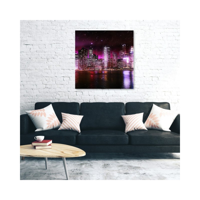 Dekoratives Leinwandbild - Städte und Architektur - Lila | Feeby