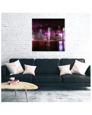 Dekoratives Leinwandbild - Städte und Architektur - Lila | Feeby