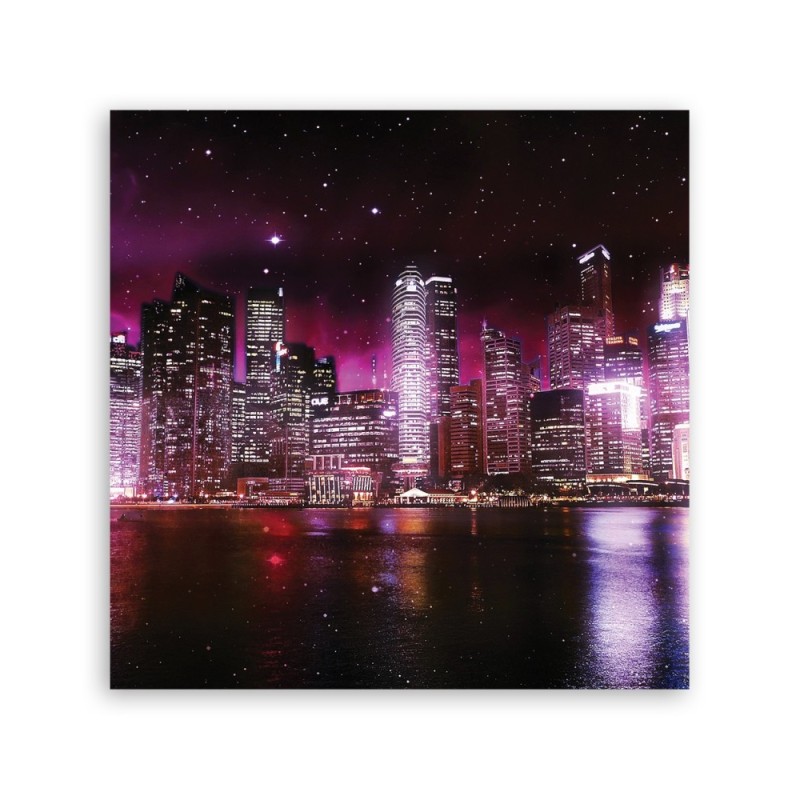 Dekoratives Leinwandbild - Städte und Architektur - Lila | Feeby