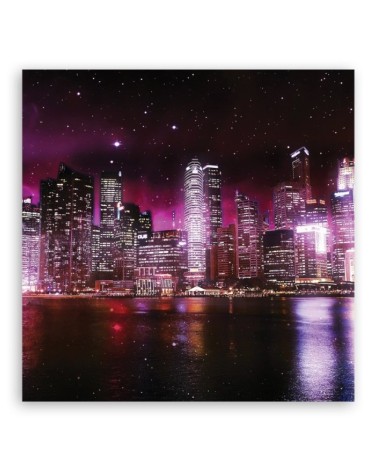 Dekoratives Leinwandbild - Städte und Architektur - Lila | Feeby