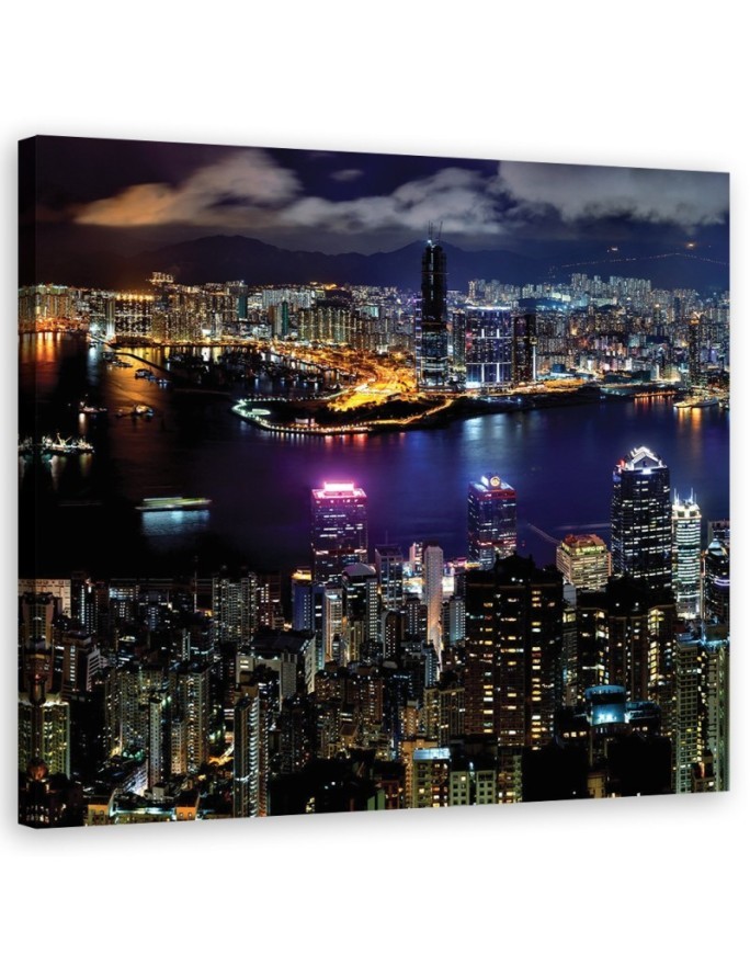 Canvas prints with city theme - New York Skyline Blue | FEEBY