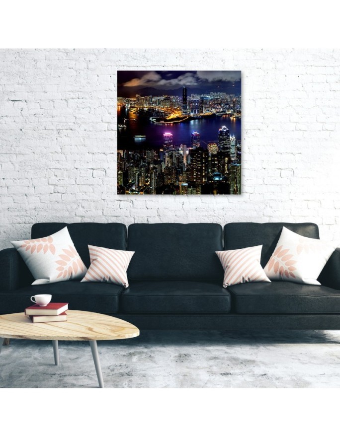 Canvas prints with city theme - New York Skyline Blue | FEEBY