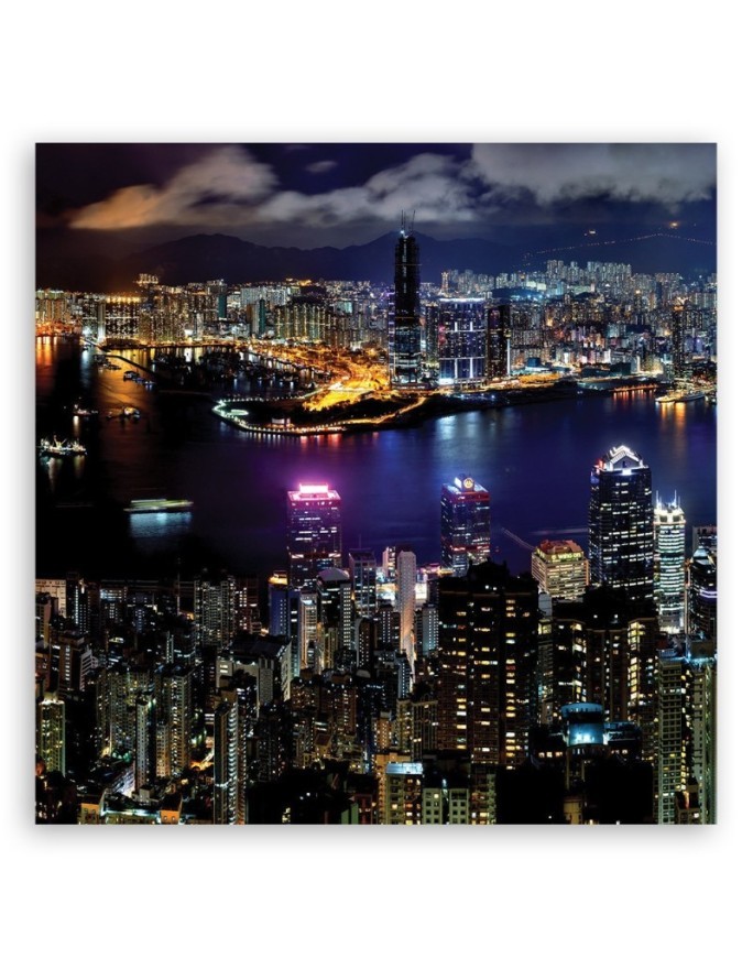 Canvas prints with city theme - New York Skyline Blue | FEEBY