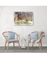 City Wall Canvas prints - Panoramic of a city brown | FEEBY