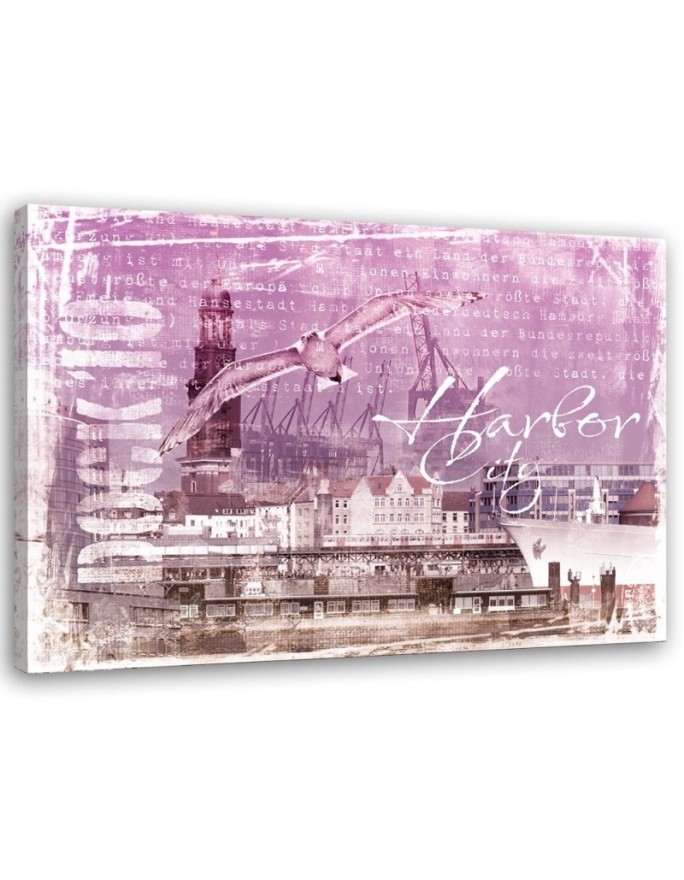 City theme - Panoramic of a city pink | FEEBY