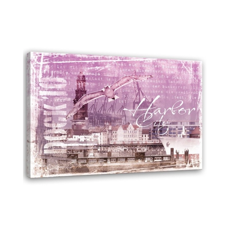 City theme - Panoramic of a city pink | FEEBY