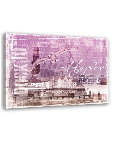 City theme - Panoramic of a city pink | FEEBY