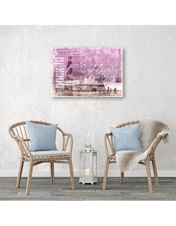 City theme - Panoramic of a city pink | FEEBY