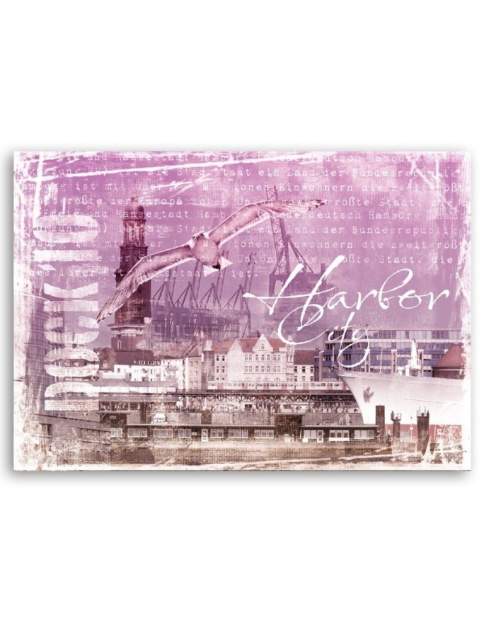 City theme - Panoramic of a city pink | FEEBY