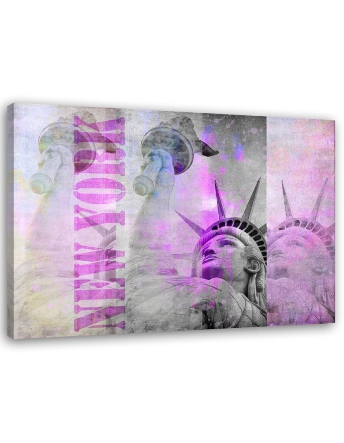 Obrazy USA - Statua wolności i napis New York Andrea Haase | FEEBY